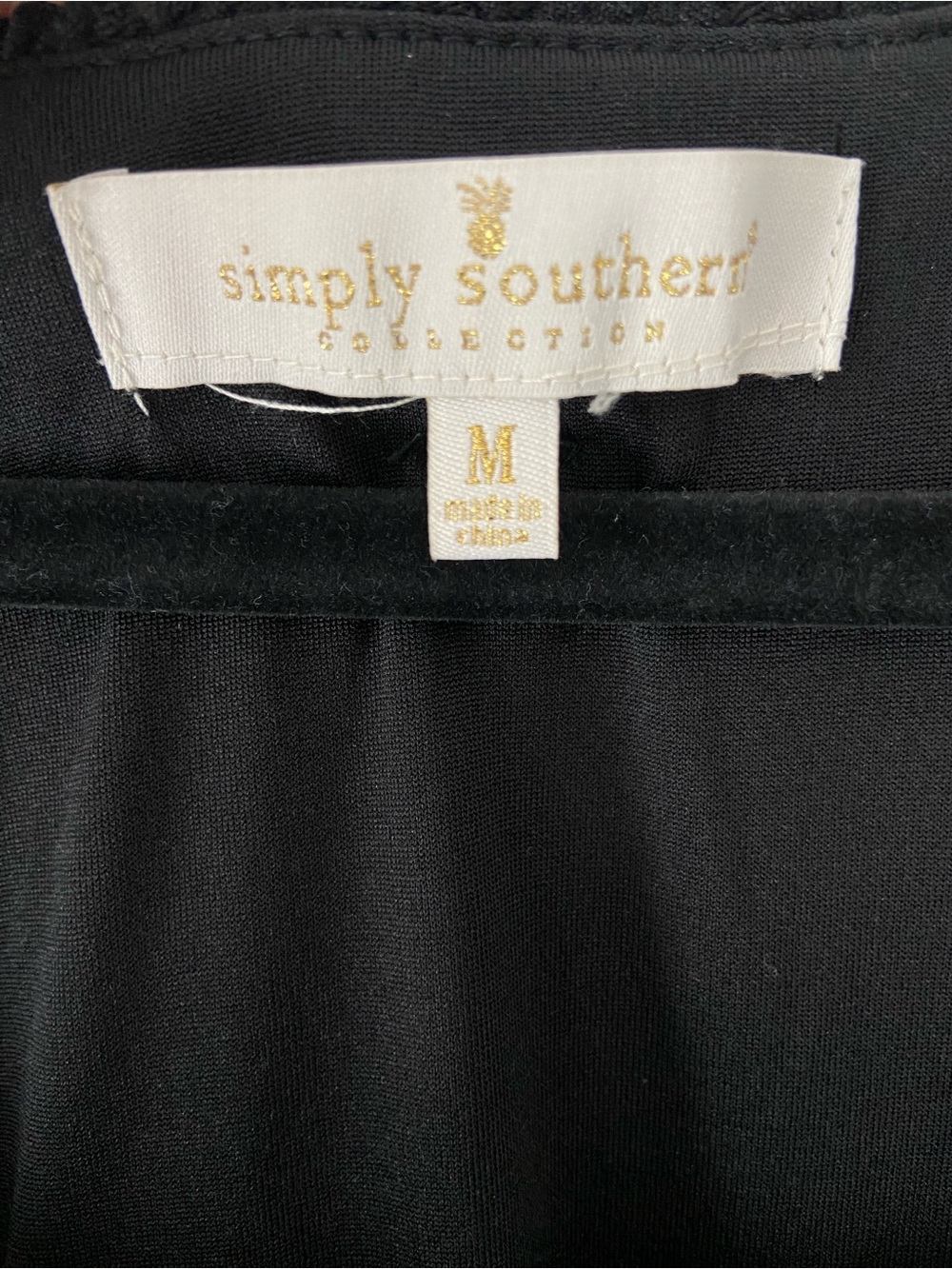Simply Southern Black Textured Long Sleeve Tiered Dress Size M - Picture 5 of 10
